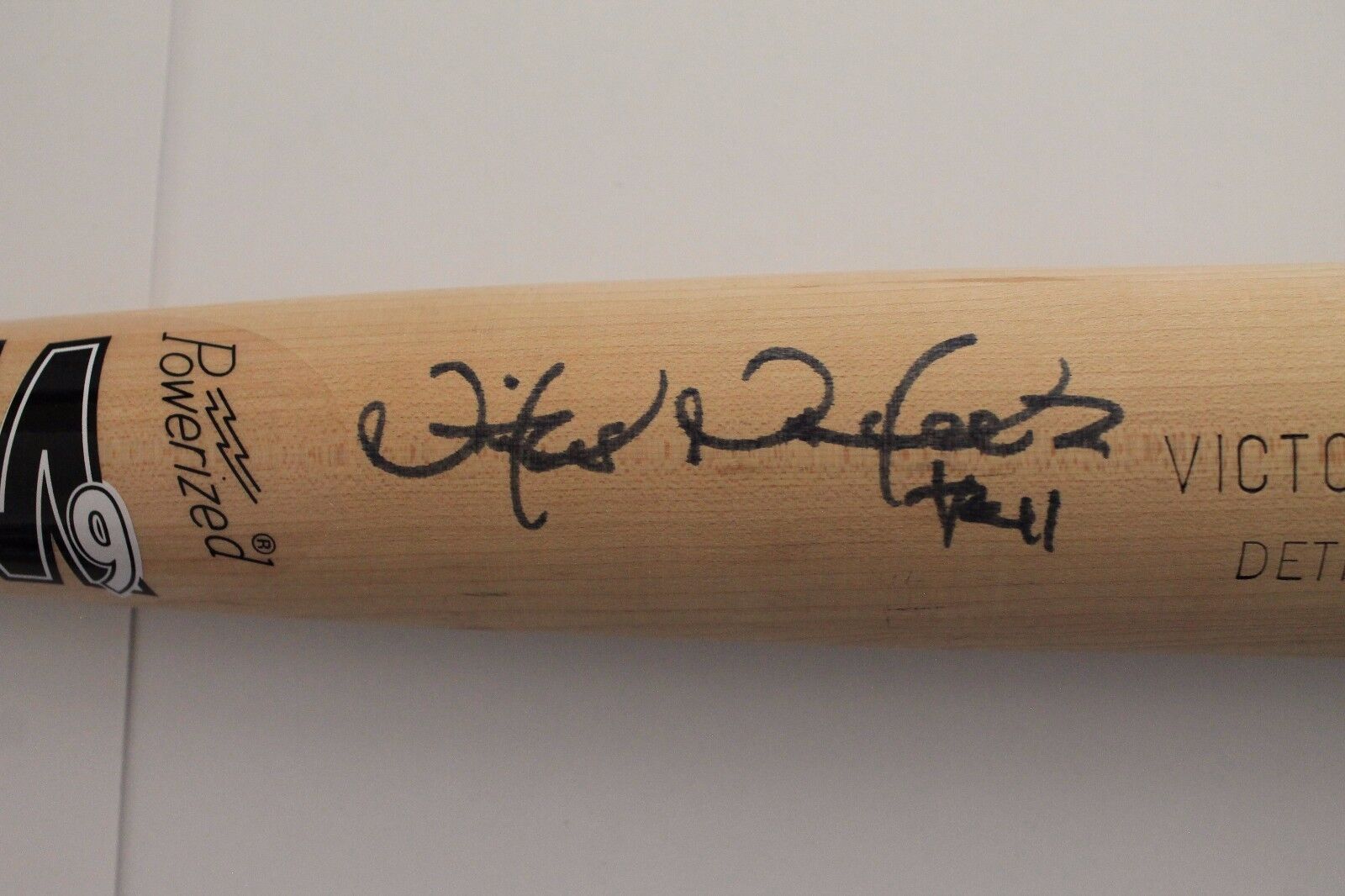 Victor Martinez Detroit Tigers Autographed Louisville Signed MLB Game Model Bat