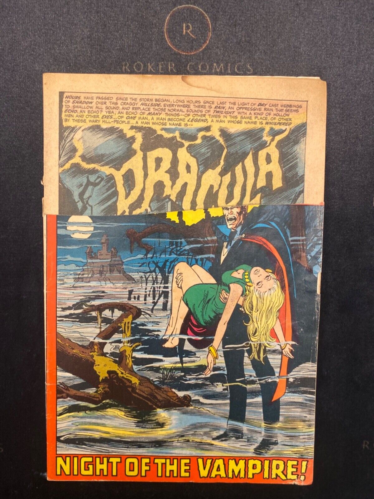 Very Rare 1972 Tomb Of Dracula #1 (Top Half Of Cover Missing)