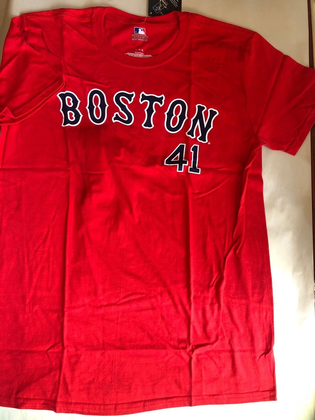 Red Chris Sale #41 Boston Red Sox Short Sleeve T-Shirt Men\'s Large