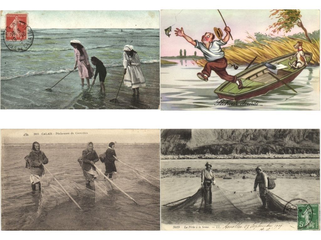 FISHING INDUSTRY FRANCE 330 Vintage Postcards Mostly Pre-1940 (L6094)