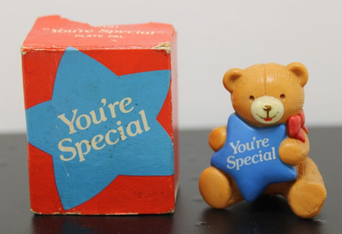 Vintage 1984 Avon Plate Pal “YOU\'RE SPECIAL” Teddy Bear