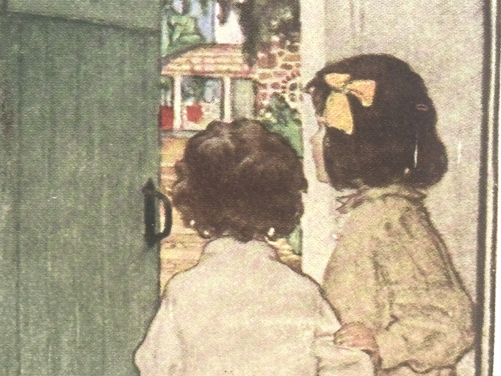 Jessie Wilcox Smith Postcard The Green Door Boy Girl Reinthal & Newman C.1910