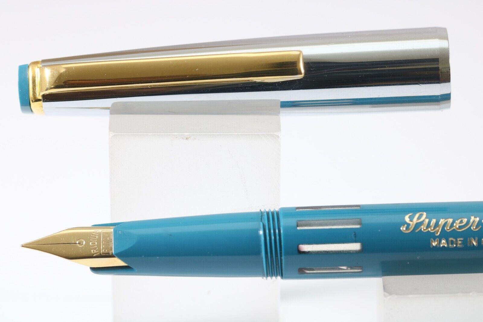 Vintage Excelsior No. 3599 Super Rotax Teal Fountain Pen, GT