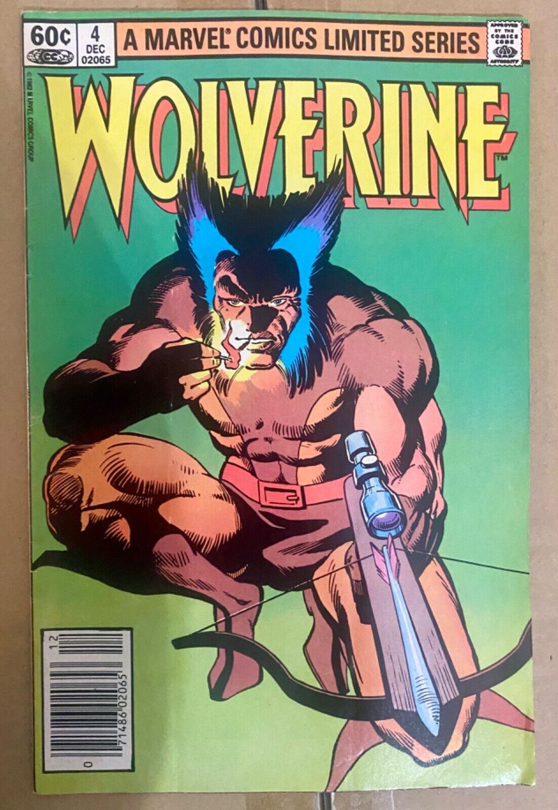 Rare Wolverine #4 Dec 1982 Frank Miller Limited Series Marvel Comics Book 1982