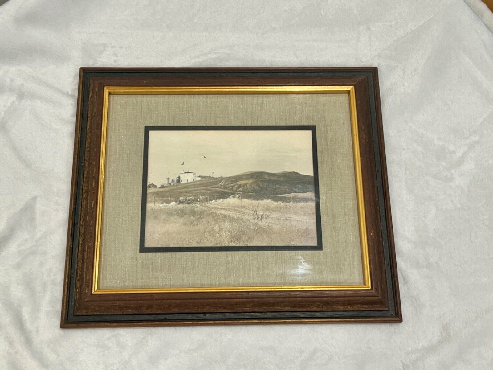 Turner Wall Accessory Vintage MCM Landscape Print Rural American Collection