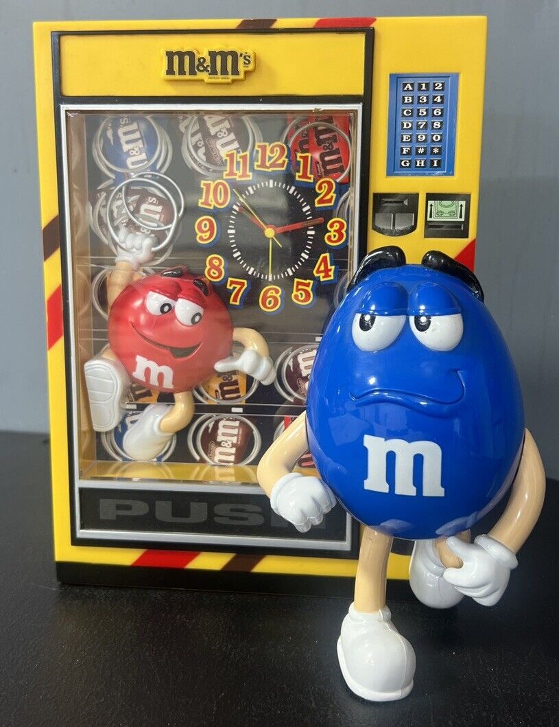 Vintage M&M\'s Alarm Clock and Coin Bank Candy Vending Machine Rare Find