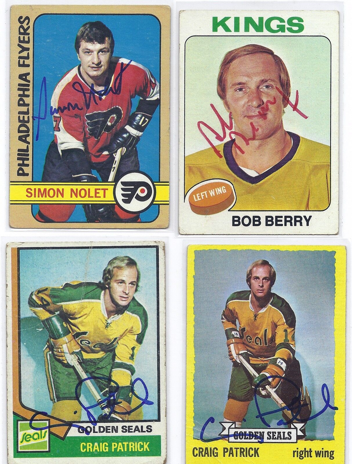 1975-76 Topps #196 Bob Berry Los Angeles Kings Autographed Hockey Card 