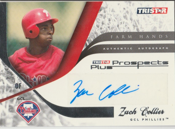 Zach Collier 2008 Tristar Prospects Plus rookie RC auto autograph card FH-ZC