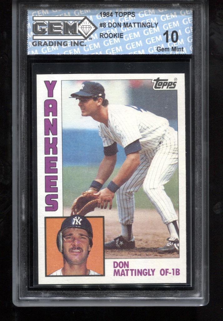 Don Mattingly RC 1984 Topps #8 New York Yankees Rookie GEM MINT 10