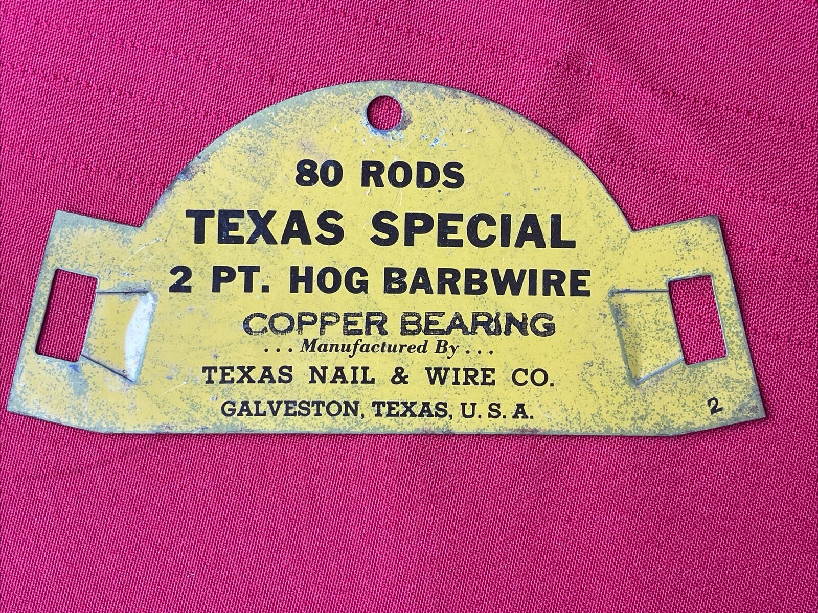 Vintage Texas Special Galveston Texas Tin Display Sign