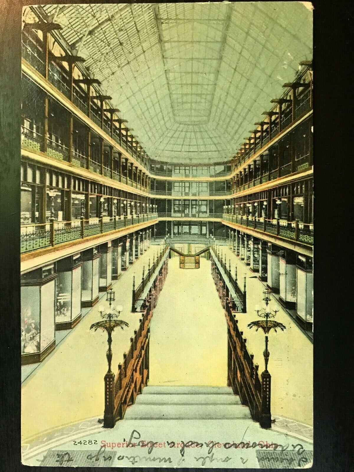 Vintage Postcard 1910 Superior Street Arcade Cleveland Ohio (OH)