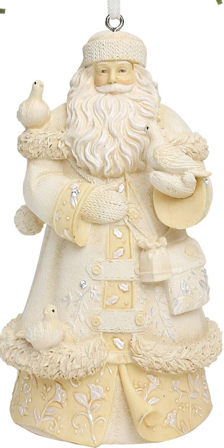Heart Of Christmas Santa Claus Hanging Ornament Peace On Earth Goodwill To All