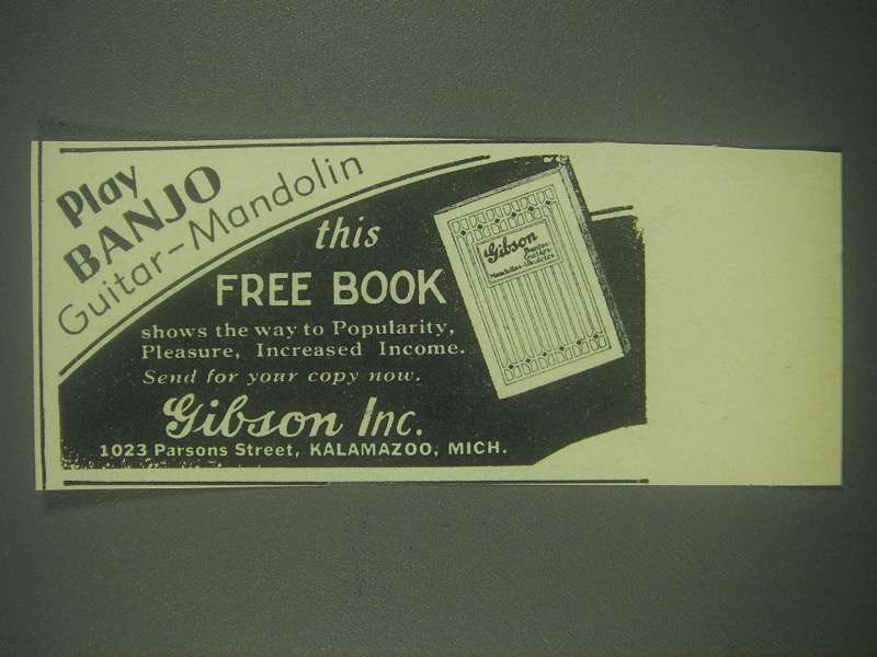 1931 Gibson Inc. Ad - Play Banjo Guitar Mandolin