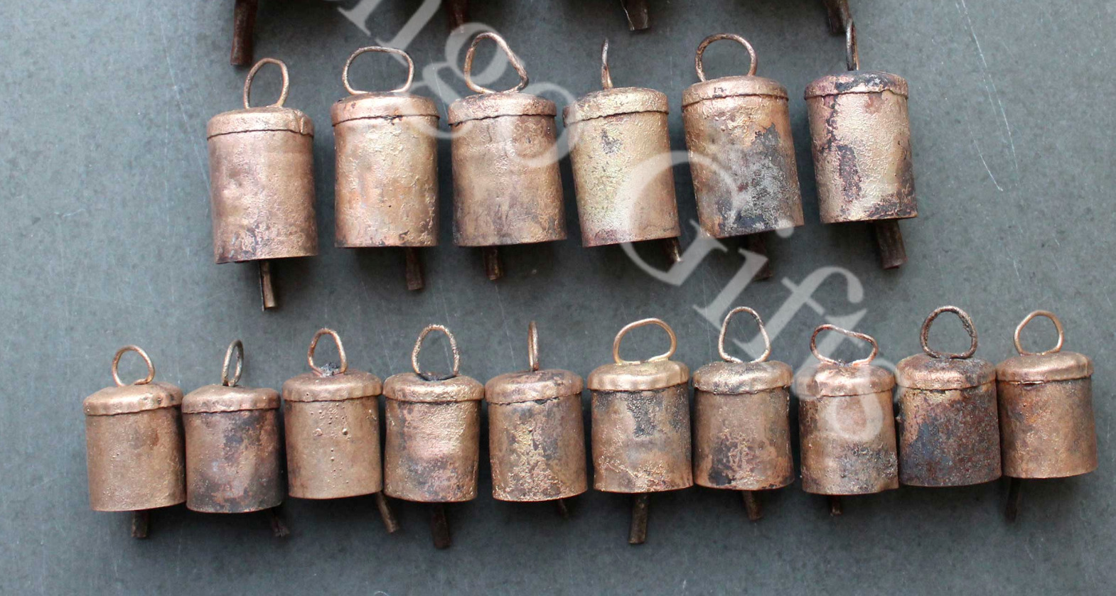 Rustic Iron Vintage Tin Metal Bells Handmade Decorative X Mas Wholesale 40 Pcs