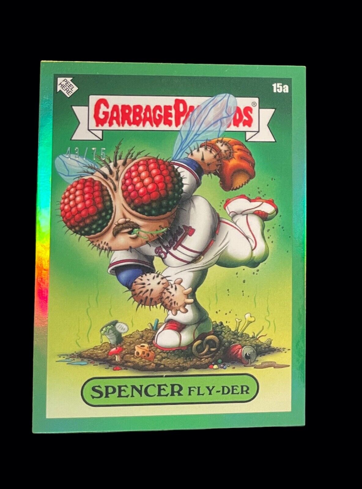 2022 TOPPS GPK x MLB Series 2 SPENCER FLY-DER #15a GREEN FOIL 43/75