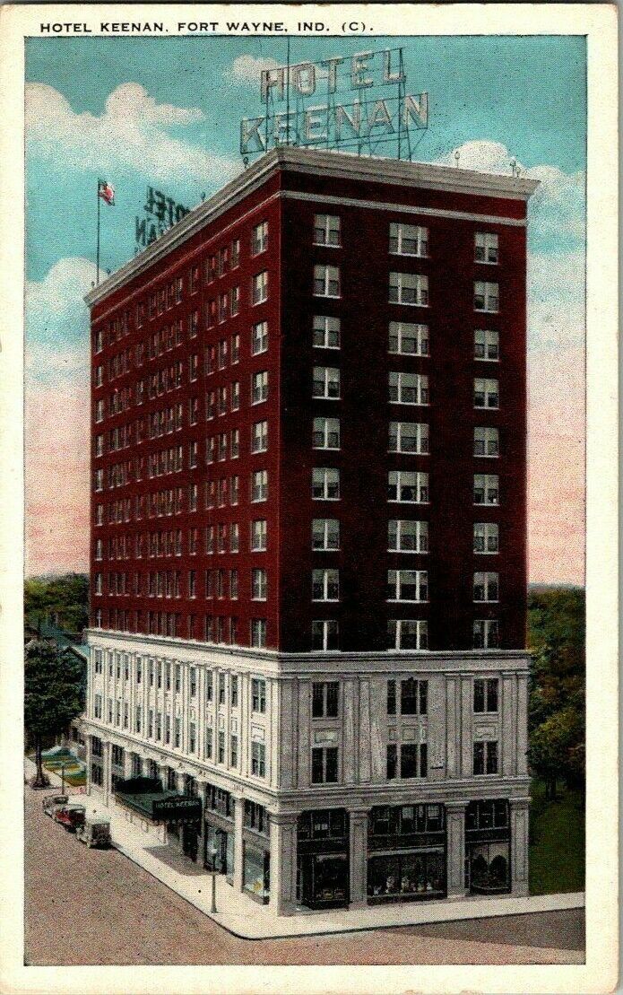 1918. HOTEL KEENAN. FT WAYNE, IND. POSTCARD. DC7