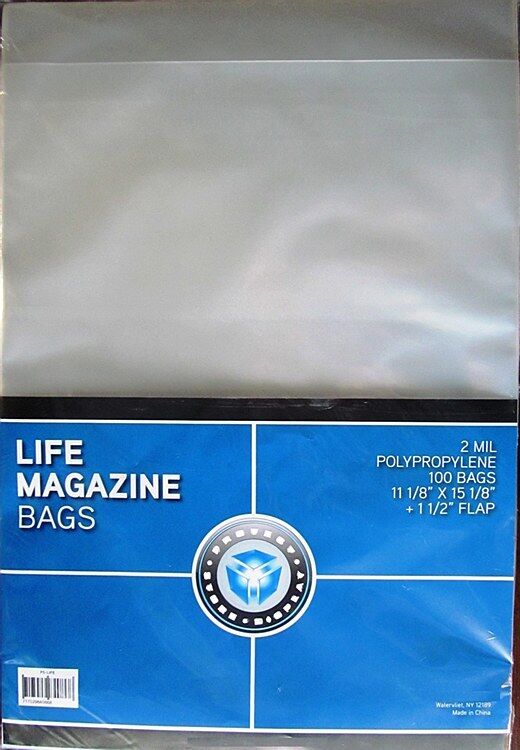 (400) New CSP Polypropylene Life Magazine Bags, PVC Free 11.125 x 15.125\