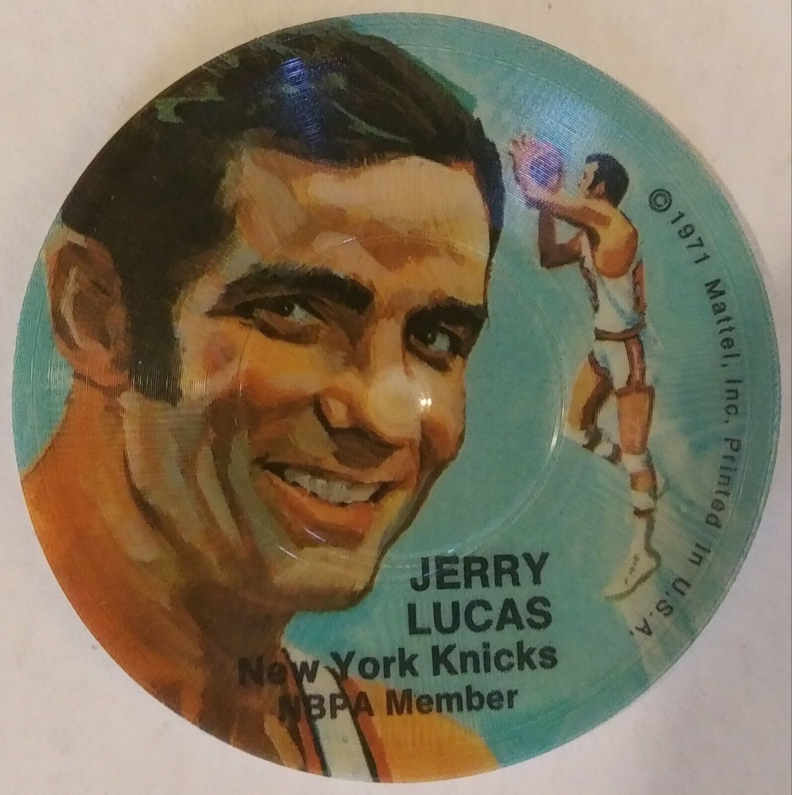 1971 Mattel Instant Replay JERRY LUCAS Double-Sided Mini Record (B) - UNPLAYED