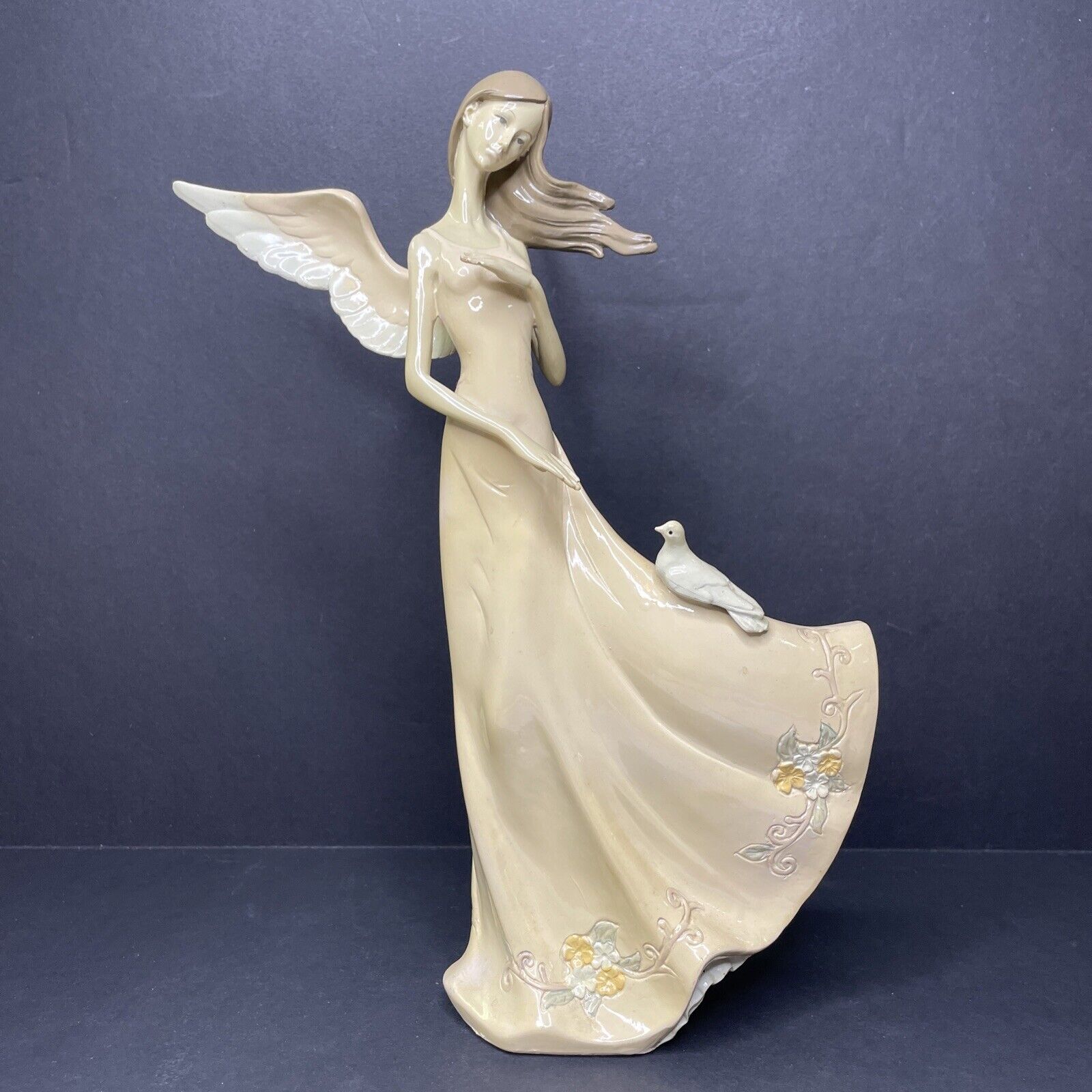 Vintage Enesco Angel Of Peace Porcelain Ceramic 12\