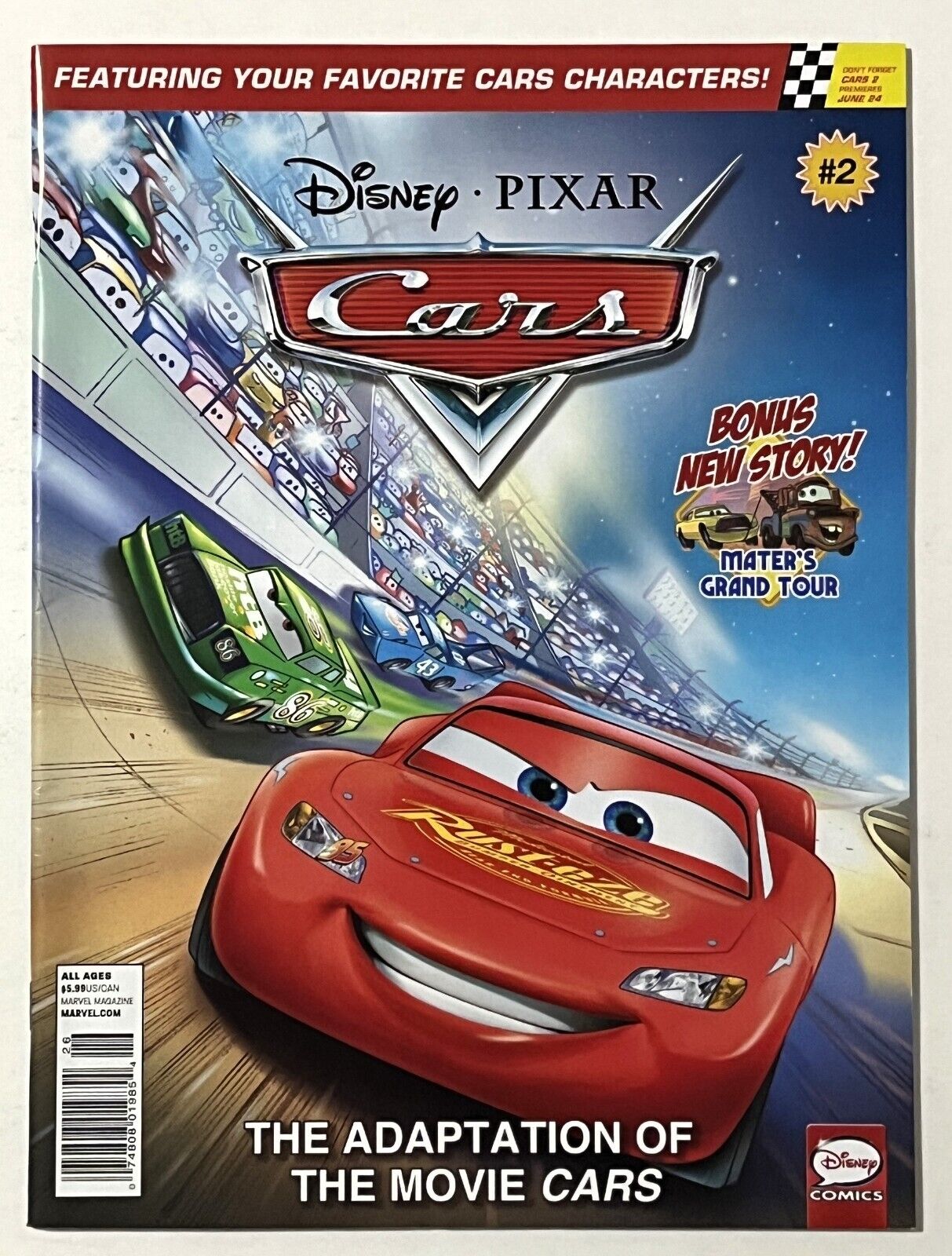 Cars Magazine #2 - Disney Pixar High Grade - Movie Adaptation -Lightning McQueen