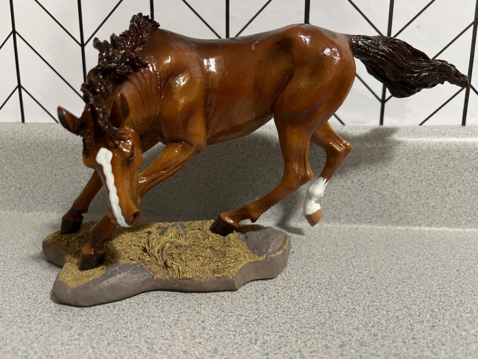 Brown Horse Figurine Rushing Power Thundering Spirits Collection 2009 NIB w/COA