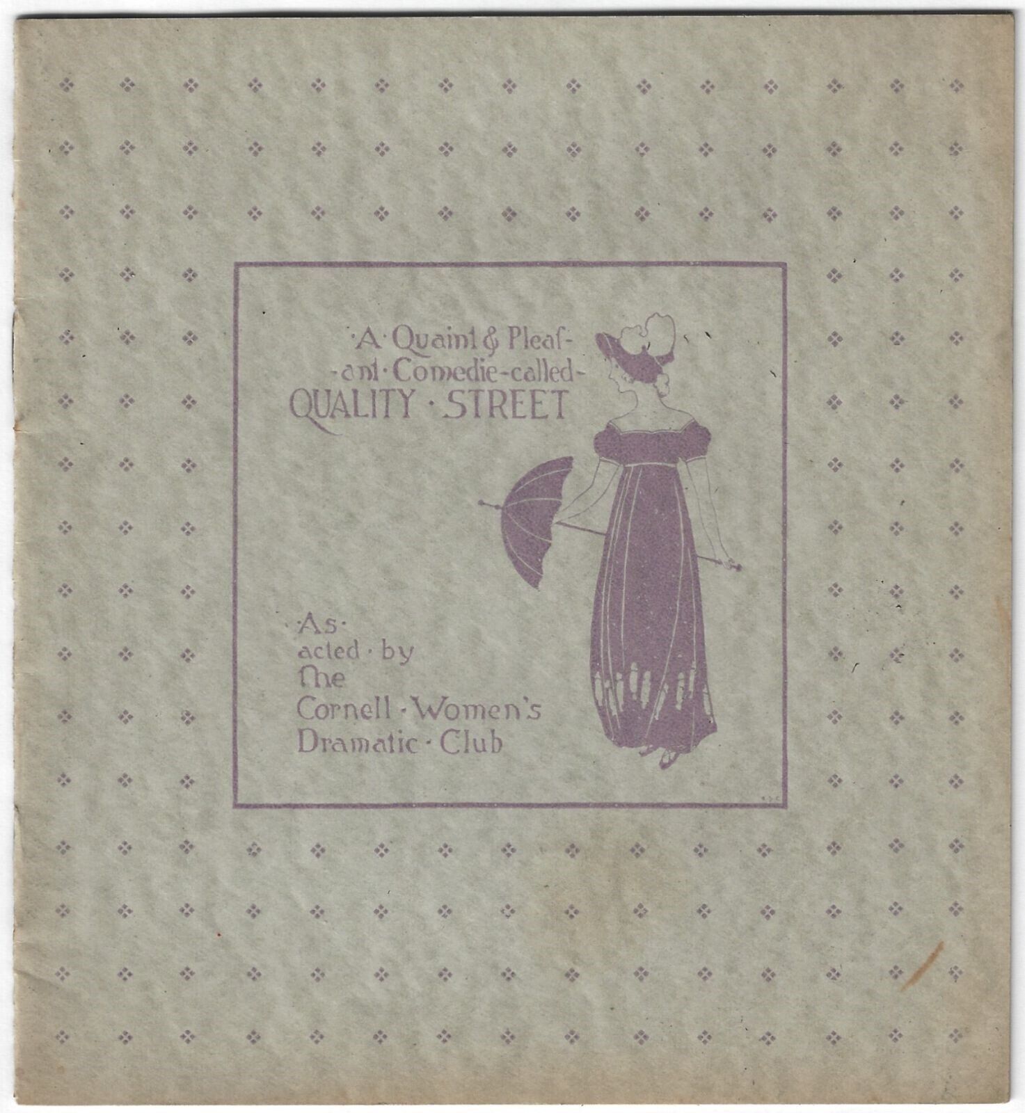 Cornell University Women's Dramatic Club 1916 JM Barrie Play Lyceum Ithaca NY