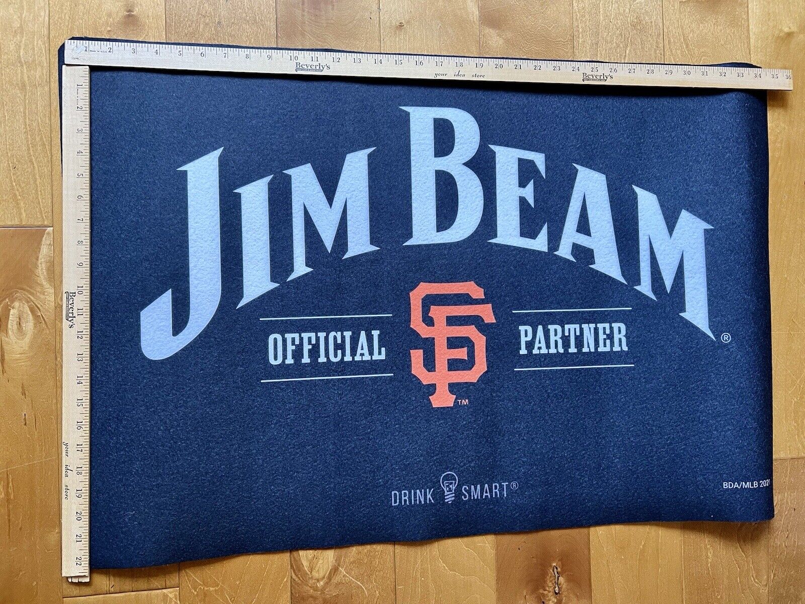 Jim Beam Bourbon/ MLB SF Giants Decorative Floor Mat Rug Limited Edition *NEW*