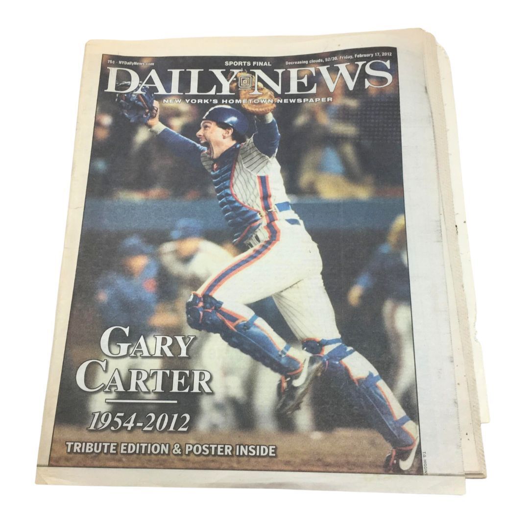 New York Daily News: Feb 17 2012, Gary Carter 1954-2012