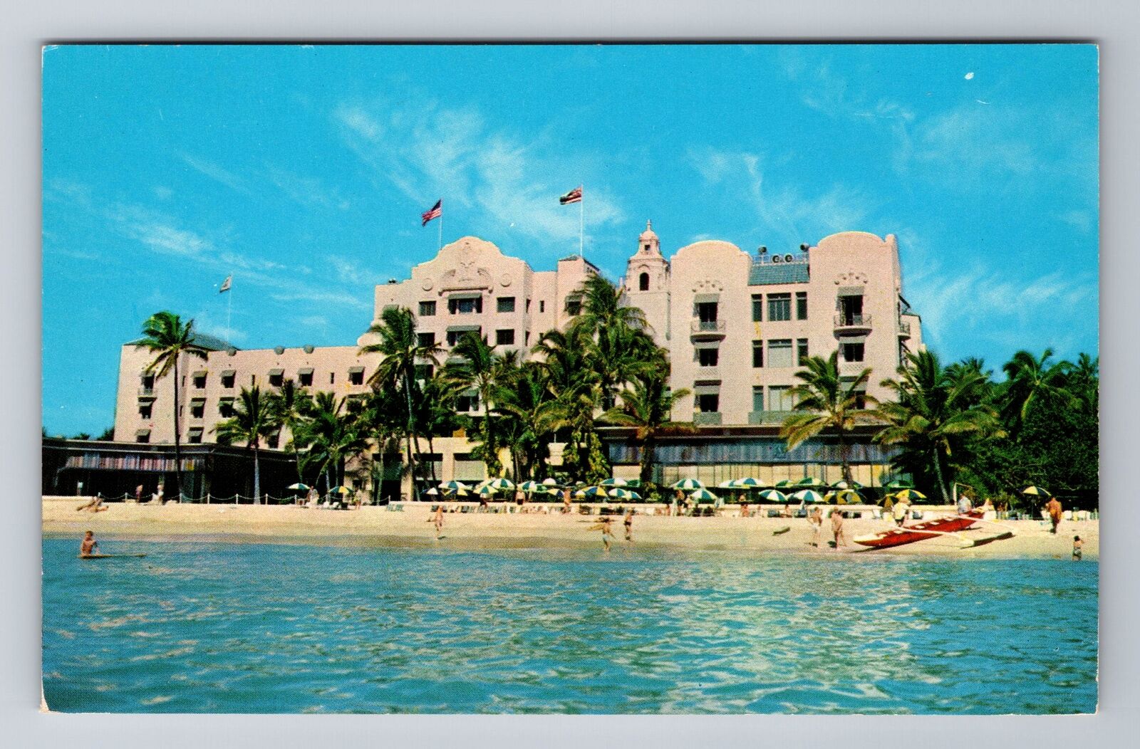 Honolulu HI- Hawaii, The Royal Hawaiian, Hotel, Advertisement, Vintage Postcard