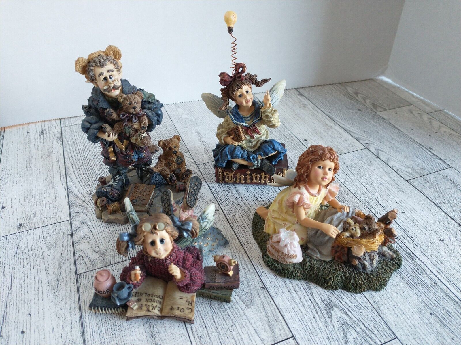 Boyds Bears & Friends The Wee Folkstone Collection Lot of 4 Faerie Figurines