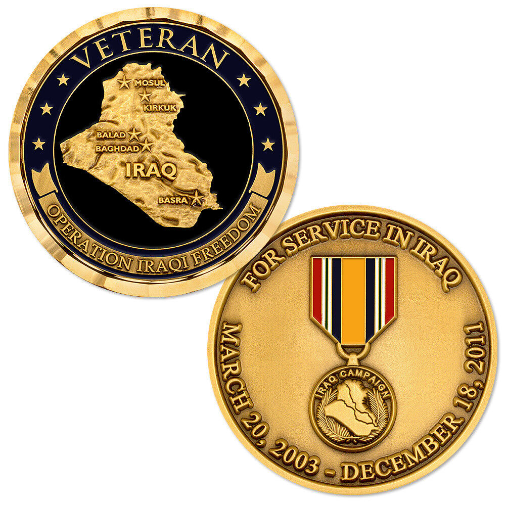 NEW Operation Iraqi Freedom Veteran 2003-2011 Bronze Challenge Coin.