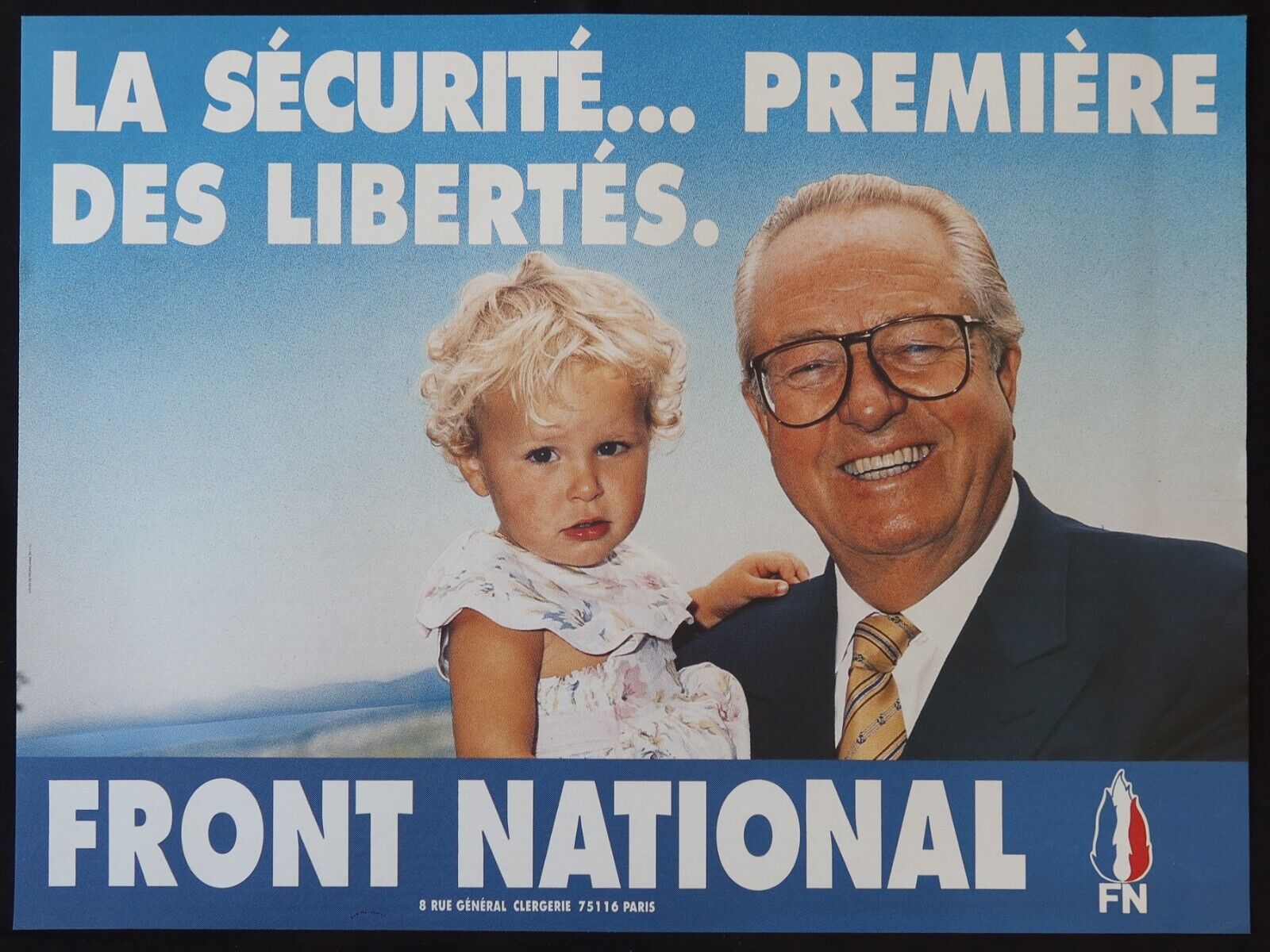 1992 Front National Poster Jean-Marie LE PEN Marion Maréchal Young 60x80cm 1315