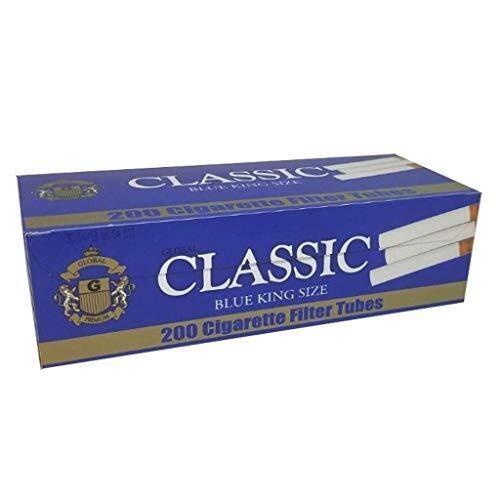 Global Classic King Size Cigarette Tubes Blue Light [10-Pack]