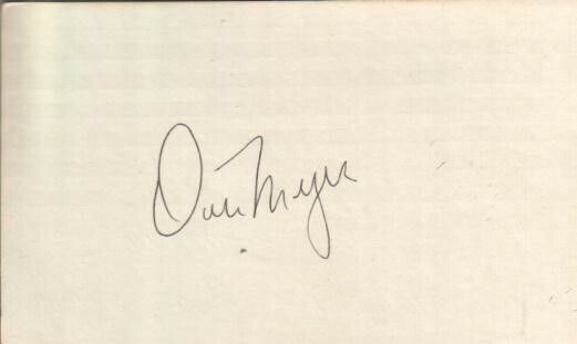 Dan Meyer Autographed Vintage Index Card Former Mariners & Tigers Baseball Playe
