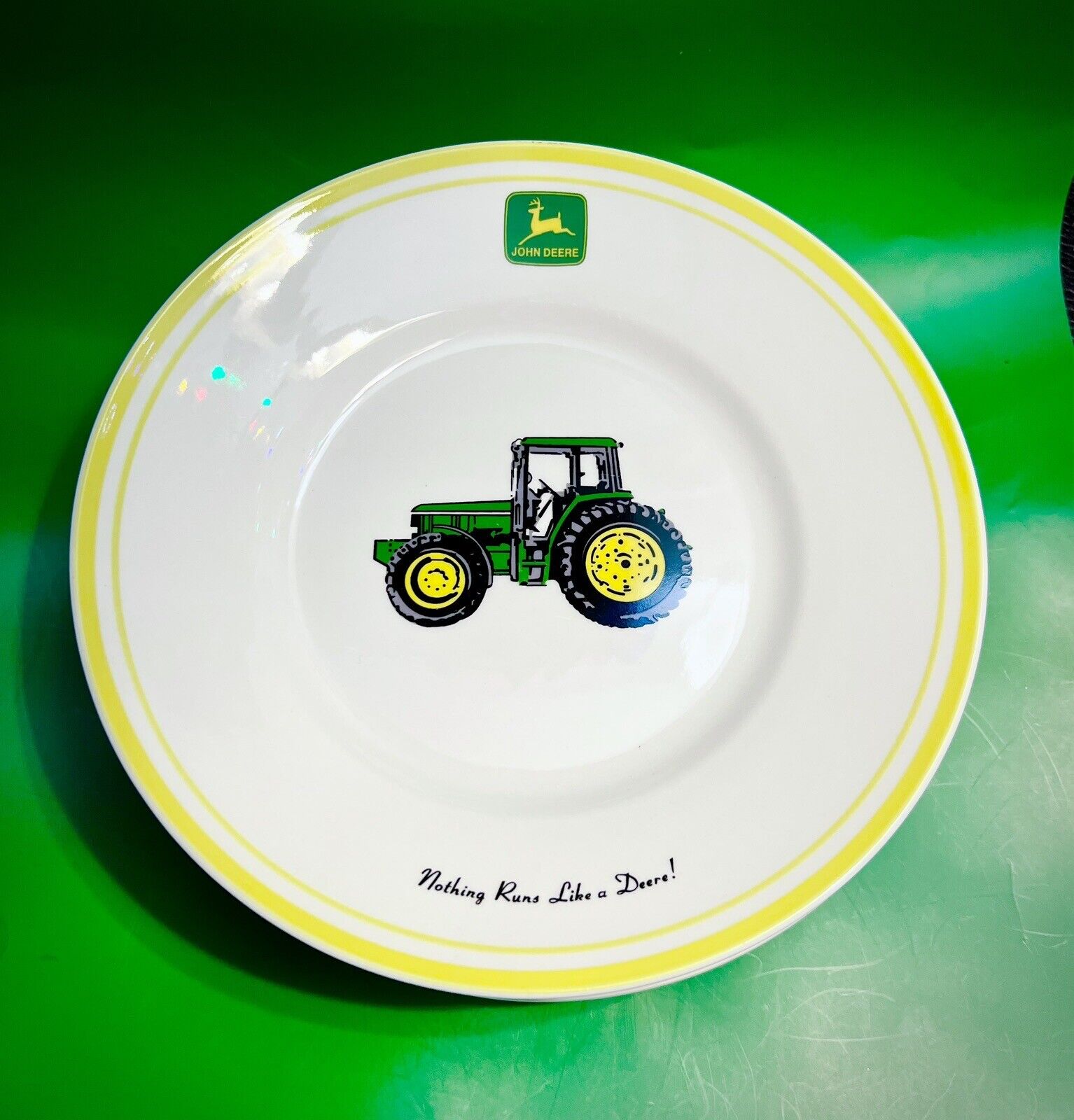 JOHN DEERE 9”SALAD PLATES/BOWL  By GIBSON - Great Condition 6 Available