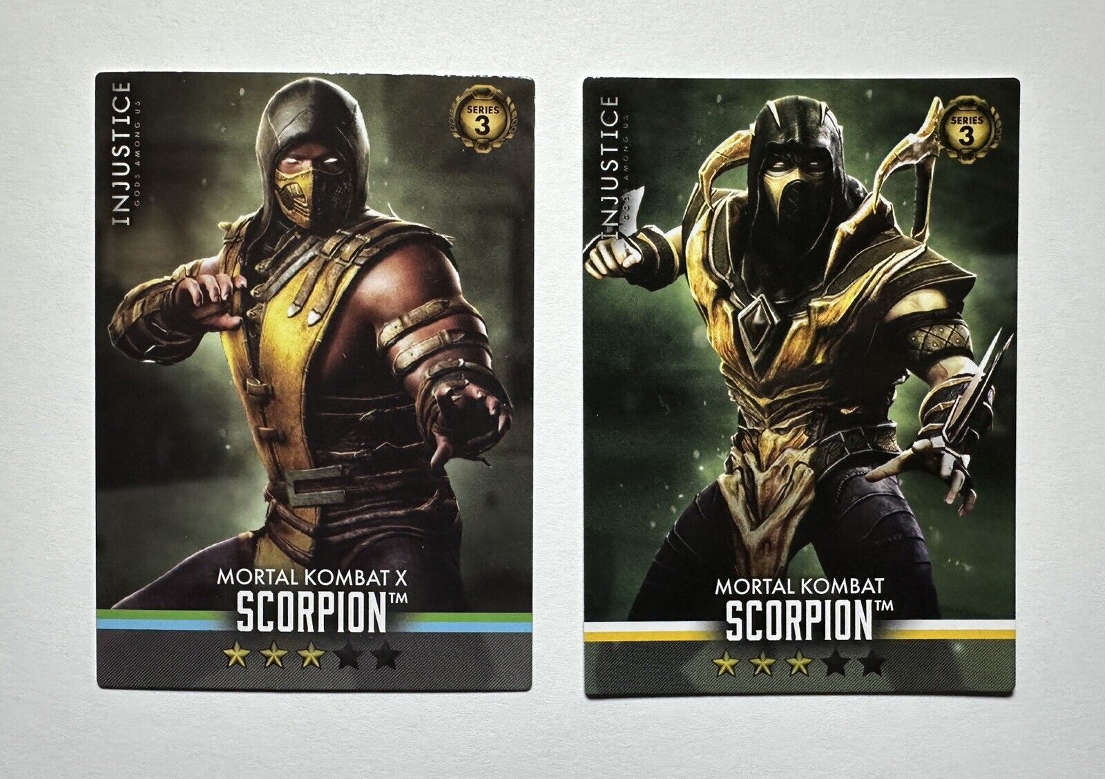 Injustice Arcade Series 3 Cards “Scorpion” 2 Card Bundle Non-Foil