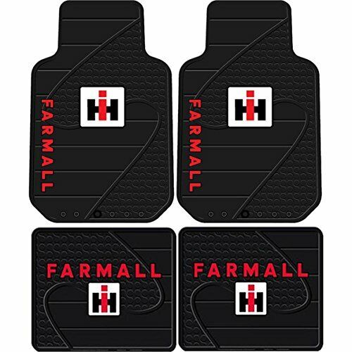 International Harvester Ih Farmall Front and Rear Rubber Floor Mats Logo