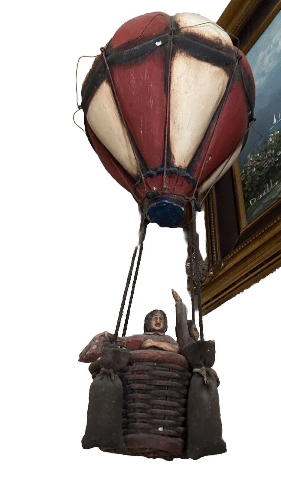 Large Antique style Heinimex hot air balloon carrying 3 persons