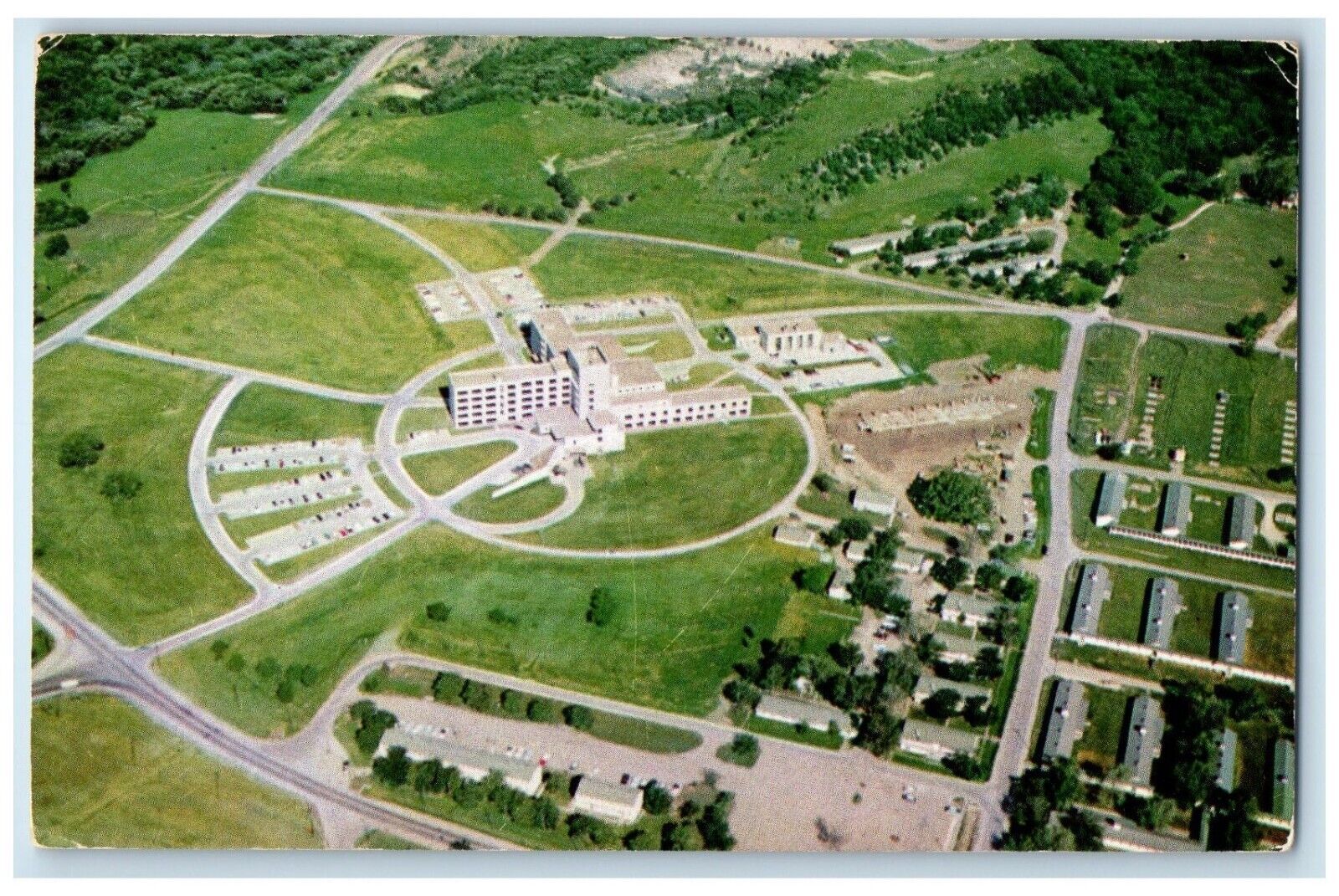 c1950\'s Airview Fort Riley Hospital Junction City Kansas KS Vintage Postcard