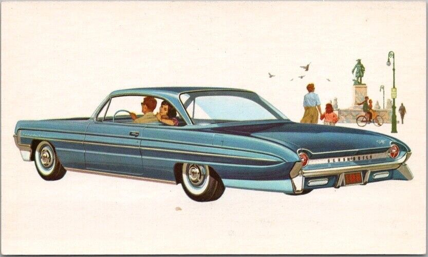 1961 OLDSMOBILE SUPER 88 Holiday Coupe Car Postcard DOUGLAS OLDS Springfield MO