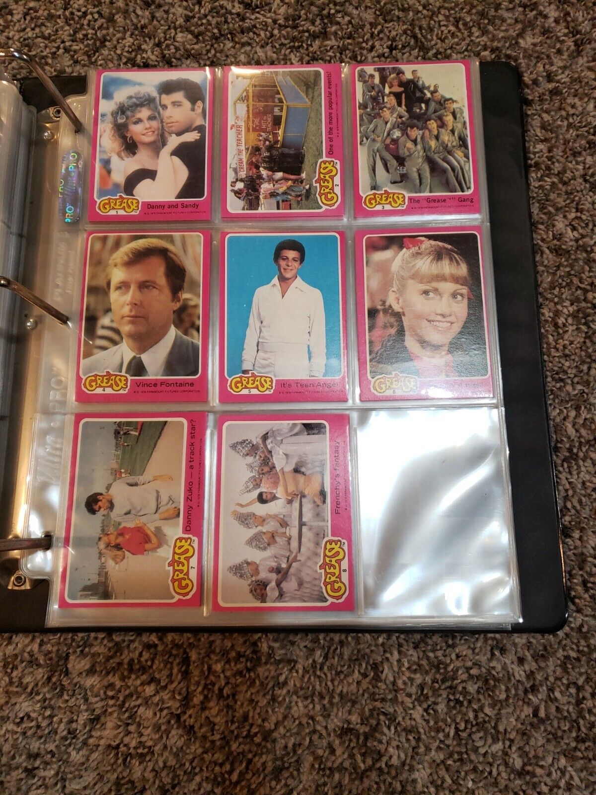 GREASE TRADING CARDS 1978 (MINT CONDITION SET) INCLUDING -11- ORIGINAL STICKERS.