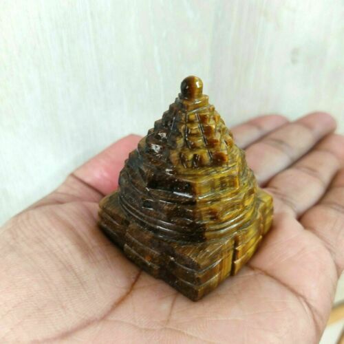 Shree Yantra in Tiger Eye Stone for Courage Strength & Strong will power