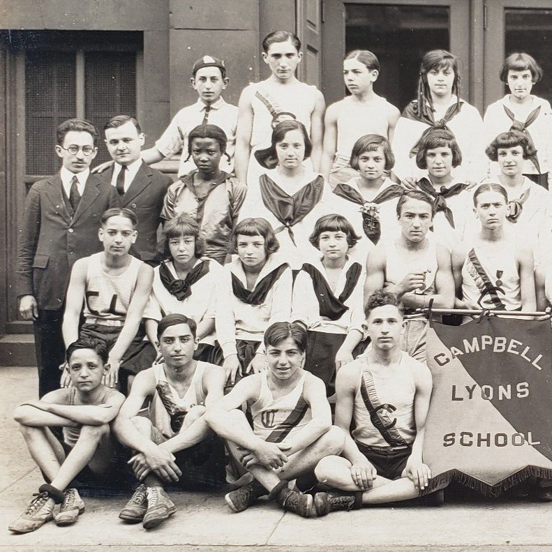 Philadelphia Track Team Photo 1920s Children Campbell Lyons School Vintage A238