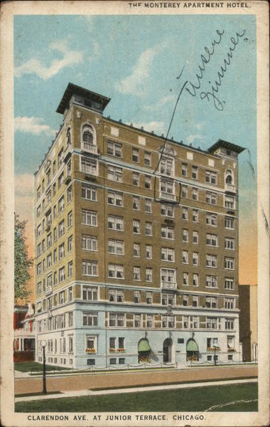 1924 Chicago,IL The Monterey Apartment Hotel Cook County Illinois Leon Morgan