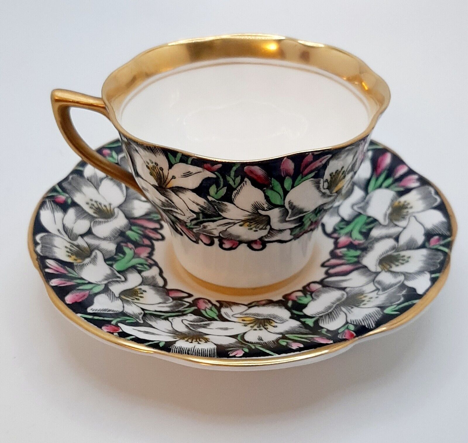 Vintage ROSINA Bone China Tea Cup And Saucer Made In England 4860A
