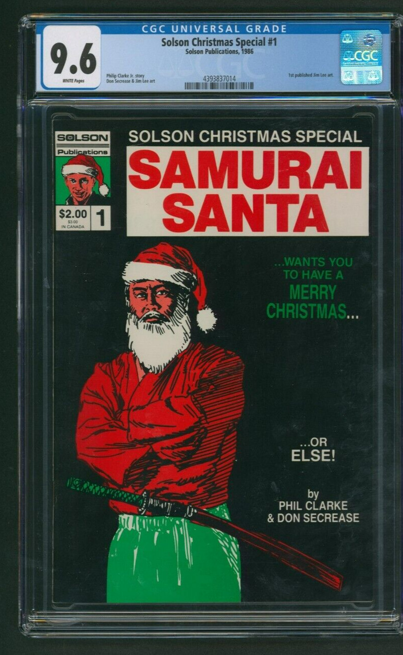 Solson Christmas Special Samurai Santa #1 CGC 9.6 1st Jim Lee Art