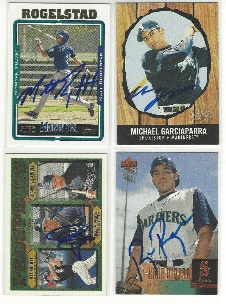 2003 Bowman Heritage #246 Michael Garciaparra Signed Baseball Card Seattle