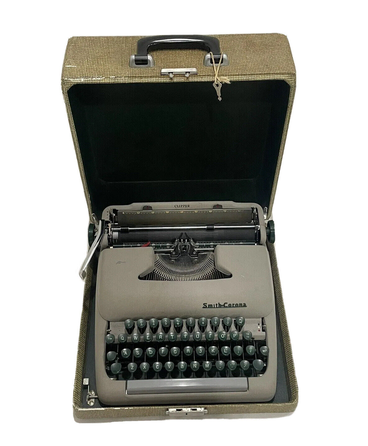 Vintage 1950\'s Smith Corona Clipper 321 Typwriter In Hard Case \