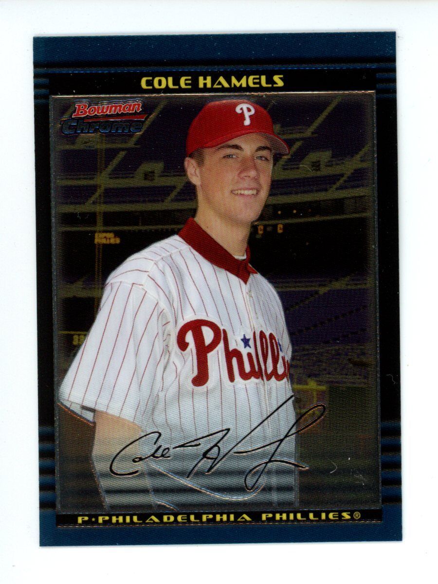 2002 Bowman Draft Picks & Prospects Gold Cole Hamels RC #BDP17 Phillies