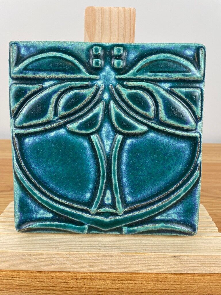 Motawi Tileworks Arts & Crafts Green Tree Or Dragonfly Design 6X6 Pottery Tile